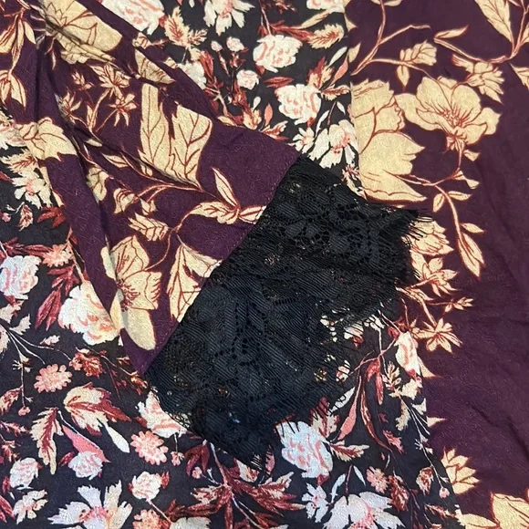 (5 for $75) NWT FREE PEOPLE odette printed tunic in espresso combo - Picture 13 of 16